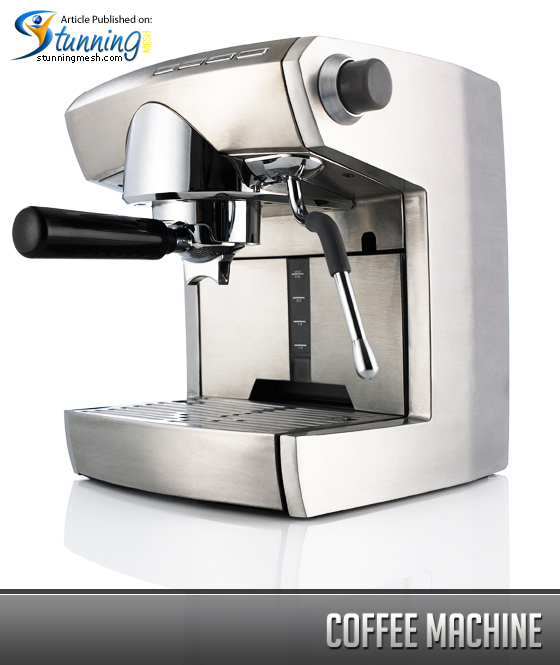 Modern Coffee Machine (maker) isolated on white + Clipping Path.