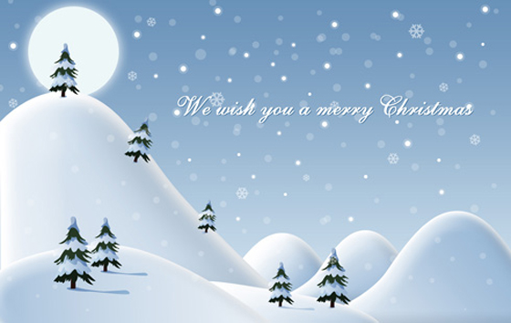 We wish you a Merry Christmas illustration