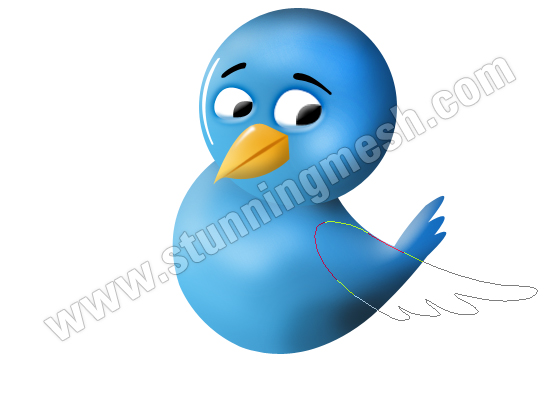 Twitter Bird Icon in Photoshop