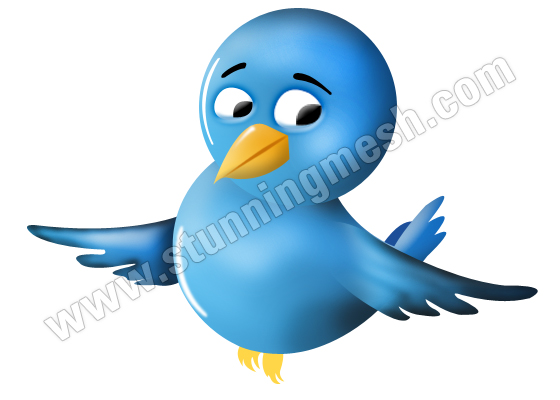 Twitter Bird Icon in Photoshop