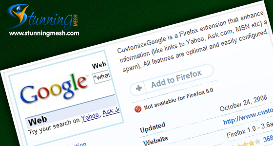 Customize Google - Firefox Add-ons