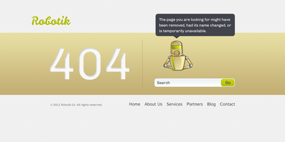 404 Error - Page not found sample