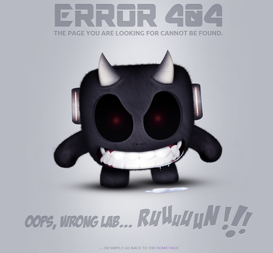 404 Error - Page not found sample