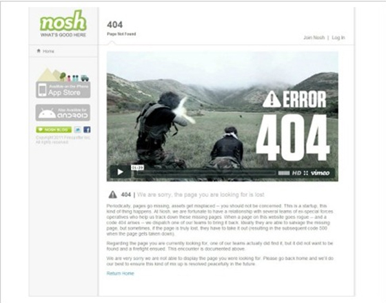 404 Error - Page not found sample