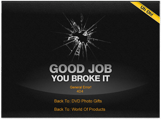 404 Error - Page not found sample