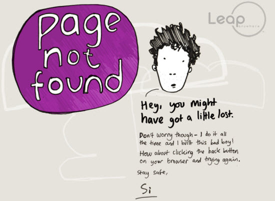 404 Error - Page not found sample