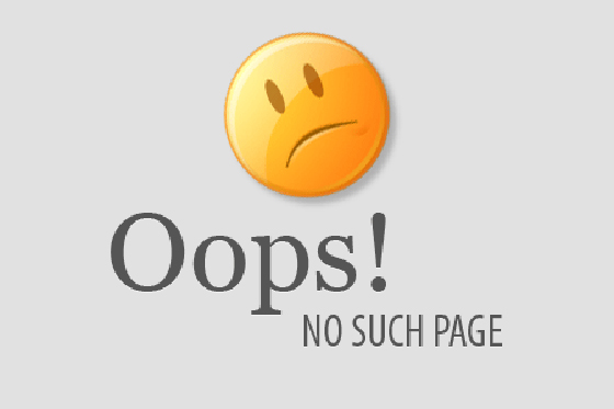 404 Error - Page not found sample
