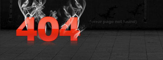 404 Error - Page not found sample
