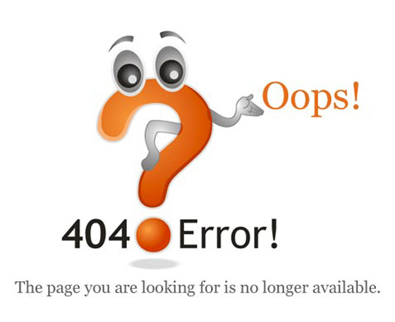 404 Error - Page not found sample