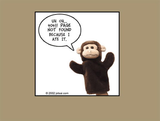 404 Error - Page not found sample