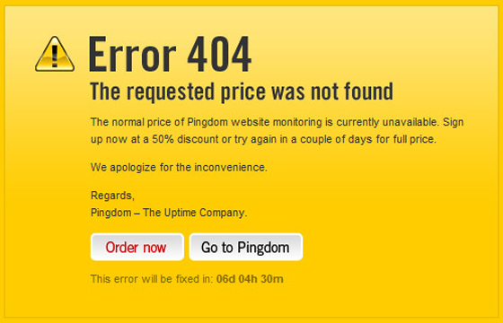 404 Error - Page not found sample