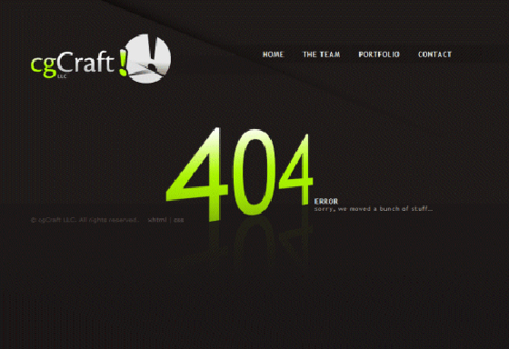 404 Error - Page not found sample