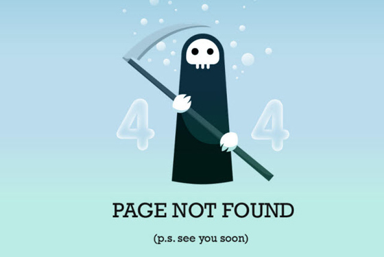 404 Error - Page not found sample