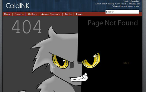 404 Error - Page not found sample