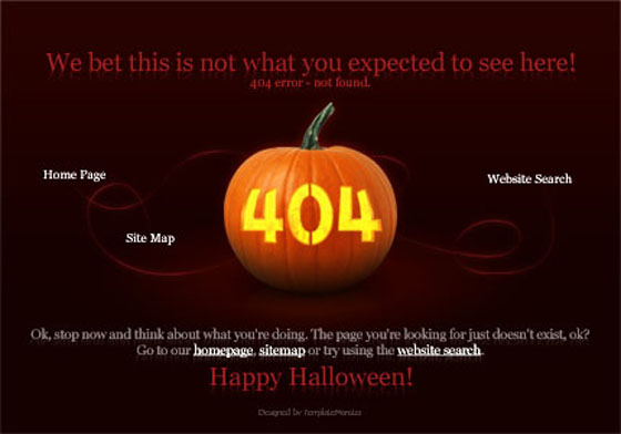 404 Error - Page not found sample
