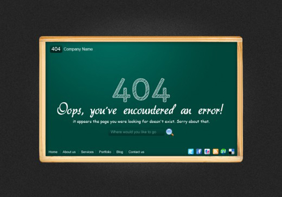 404 Error - Page not found sample