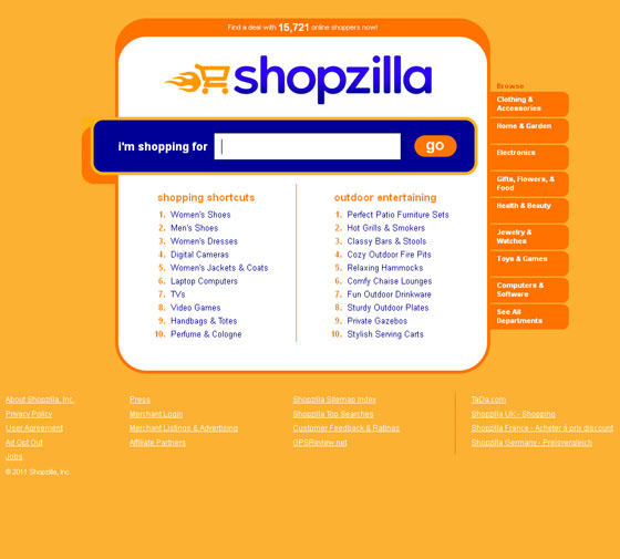 Online Shopping Websites - Shopzilla
