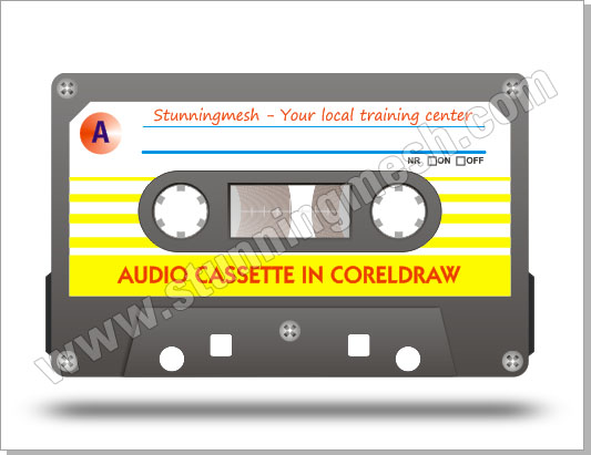 Vectorial Audio Cassette in Corel Draw