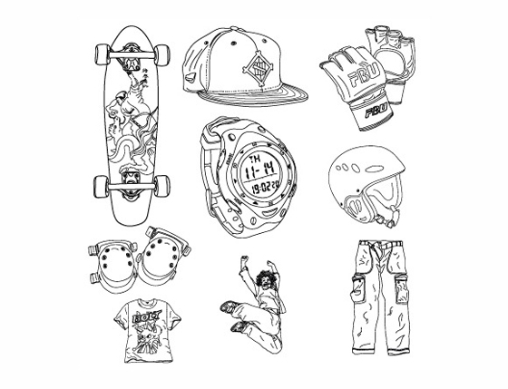 Vector Sports Doodles Sports