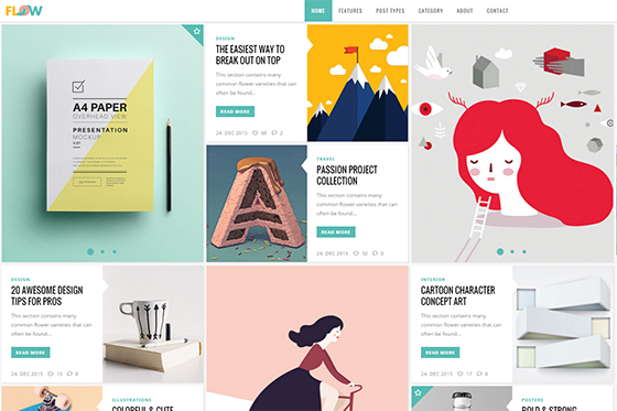 Flow = A Fresh Creative Blog Theme