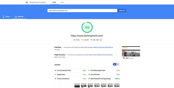 Google Page Speed Online