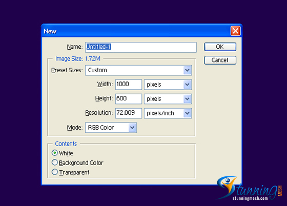 Orange Header Design in Photoshop - Step 1