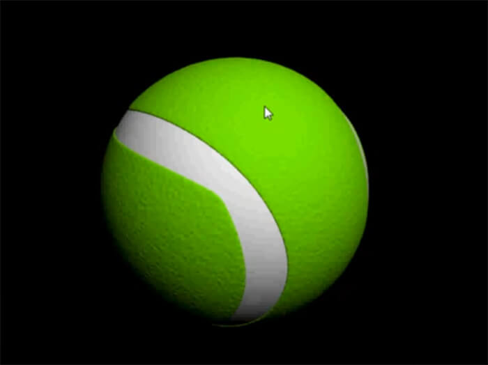 Tennis Ball in 3D Studio Max - Final Result
