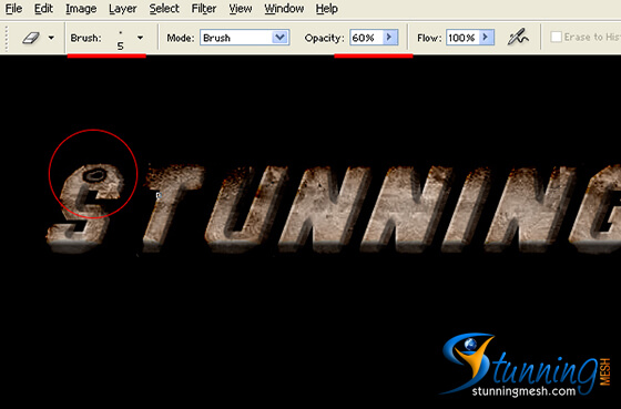 Rusted Holes Text Effect